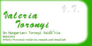 valeria toronyi business card